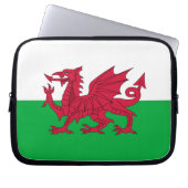 Flagge von Wales Laptopschutzhülle (Vorderseite)