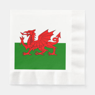 Flagge von Wales Serviette