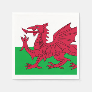 Flagge von Walespapierservietten Serviette