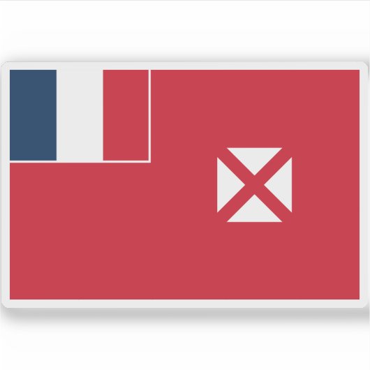 Flagge von Wallis und Futuna, Frankreich Aufkleber (Vorderseite)