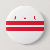 Flagge von Washington D.C. (District of Columbia) Button (Vorderseite)