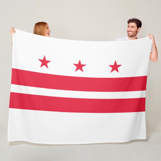 Flagge von Washington D.C. (District of Columbia) Fleecedecke (Beispiel)