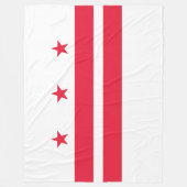 Flagge von Washington D.C. (District of Columbia) Fleecedecke (Vorderseite)