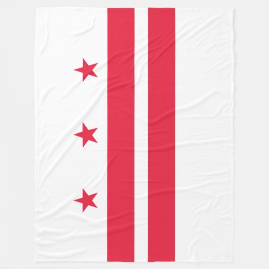 Flagge von Washington D.C. (District of Columbia) Fleecedecke (Vorderseite)