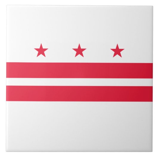 Flagge von Washington D.C. (District of Columbia) Fliese (Vorderseite)