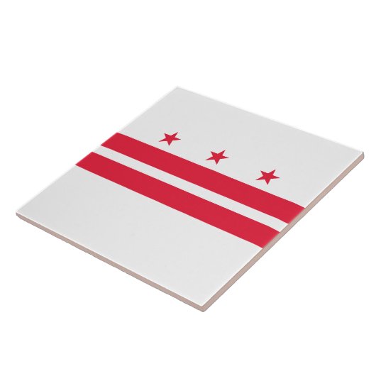 Flagge von Washington D.C. (District of Columbia) Fliese (Seite)