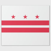 Flagge von Washington D.C. (District of Columbia) Geschenkpapier (Flach)
