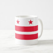 Flagge von Washington D.C. (District of Columbia) Kaffeetasse (VorderseiteRechts)