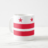 Flagge von Washington D.C. (District of Columbia) Kaffeetasse (Vorderseite Links)