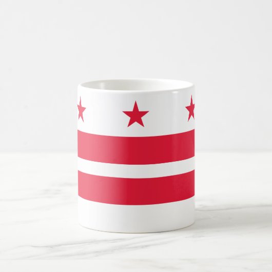 Flagge von Washington D.C. (District of Columbia) Kaffeetasse (Mittel)