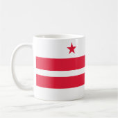 Flagge von Washington D.C. (District of Columbia) Kaffeetasse (Links)
