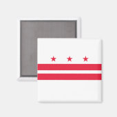 Flagge von Washington D.C. (District of Columbia) Magnet (Vorderseite/Rückseite)