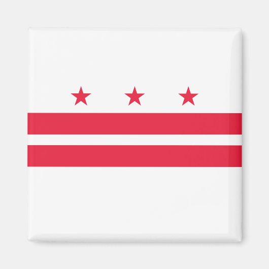 Flagge von Washington D.C. (District of Columbia) Magnet (Vorne)