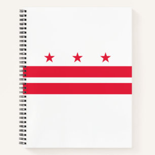 Flagge von Washington D.C. (District of Columbia) Notizblock
