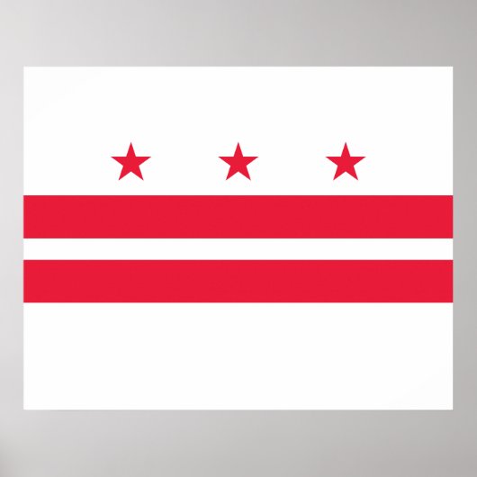 Flagge von Washington D.C. (District of Columbia) Poster (Vorne)