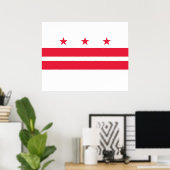 Flagge von Washington D.C. (District of Columbia) Poster (Heimbüro)