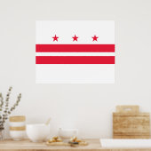 Flagge von Washington D.C. (District of Columbia) Poster (Küche)