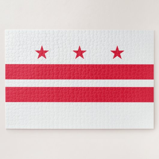 Flagge von Washington D.C. (District of Columbia) Puzzle (Horizontal)