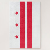 Flagge von Washington D.C. (District of Columbia) Puzzle (Vertikal)