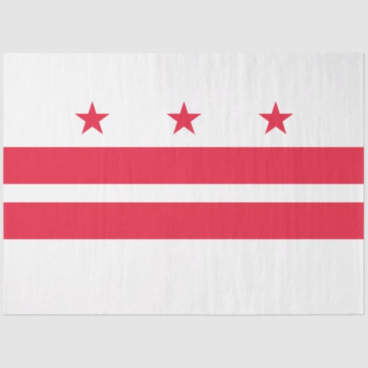 Flagge von Washington D.C. (District of Columbia)  Seidenpapier (Vorderseite)