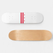Flagge von Washington D.C. (District of Columbia) Skateboard (Horizontal)