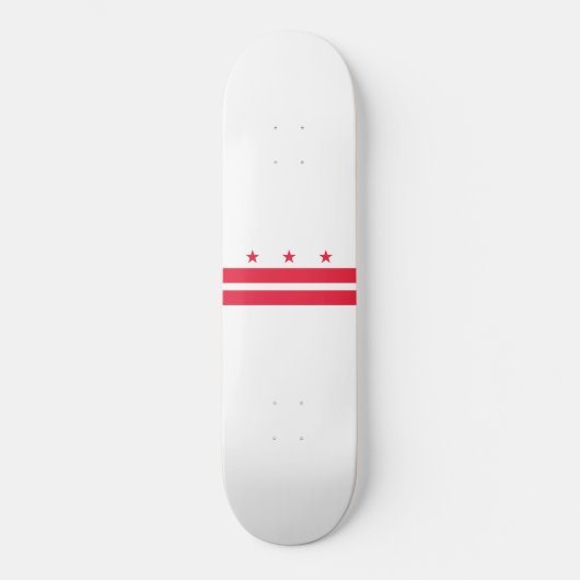 Flagge von Washington D.C. (District of Columbia) Skateboard (Vorderseite)