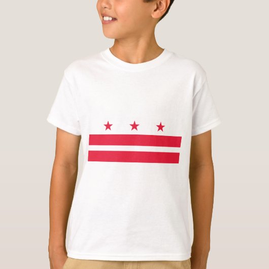 Flagge von Washington D.C. (District of Columbia) T-Shirt (Vorderseite)