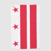 Flagge von Washington DC Golfhandtuch (Vorderseite)