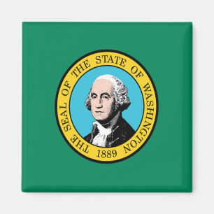 Flagge von Washington Magnet