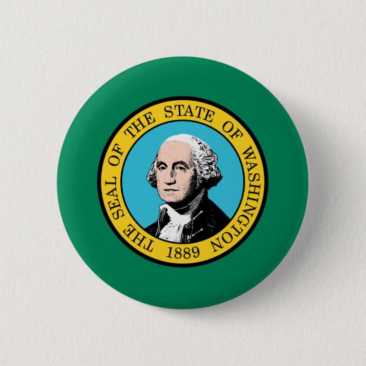 Flagge von Washington-Staat Button (Vorderseite)