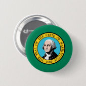 Flagge von Washington-Staat Button (Vorne & Hinten)