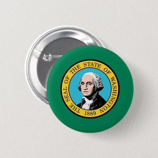 Flagge von Washington-Staat Button (Vorne & Hinten)