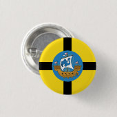 Flagge von Wellington City, Neuseeland Button (Vorne & Hinten)