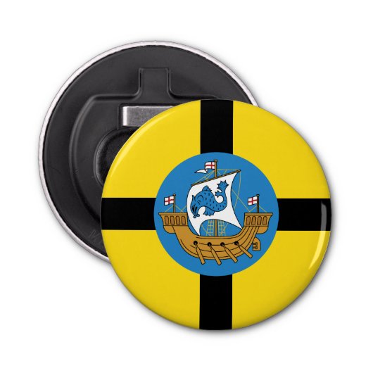 Flagge von Wellington City, Neuseeland Flaschenöffner (Vorderseite)