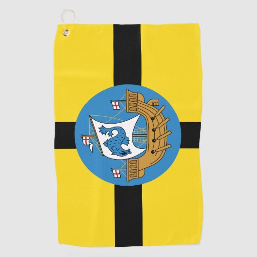 Flagge von Wellington City, Neuseeland Golfhandtuch (Vorderseite)