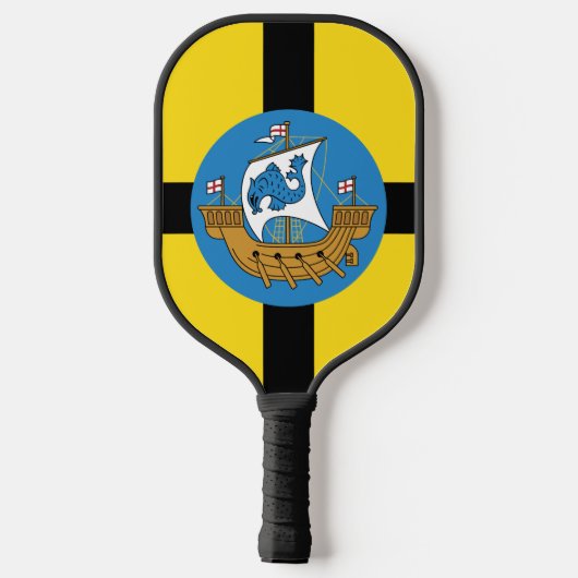 Flagge von Wellington City, Neuseeland Pickleball Schläger (Rückseite)