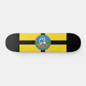 Flagge von Wellington City, Neuseeland Skateboard (Horizontal)