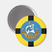 Flagge von Wellington, Neuseeland Magnet (Vorderseite/Rückseite)