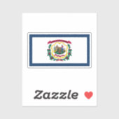 Flagge von West Virginia, USA Aufkleber (Blatt)