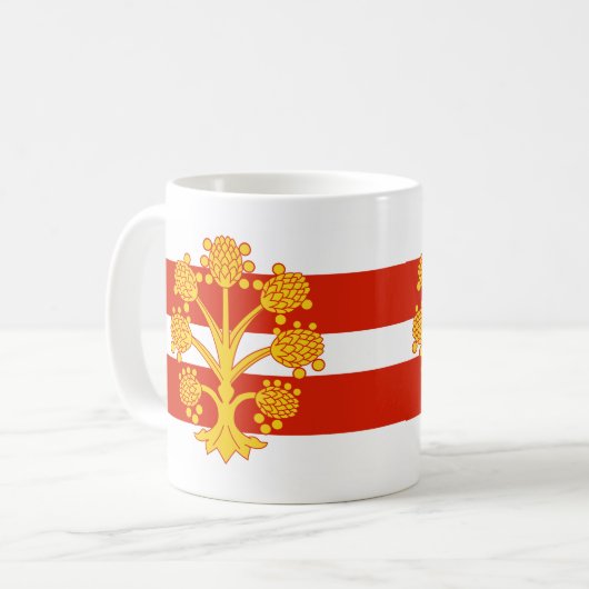 Flagge von Westmorland Kaffeetasse (Vorderseite Links)