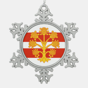 Flagge von Westmorland  Schneeflocken Zinn-Ornament