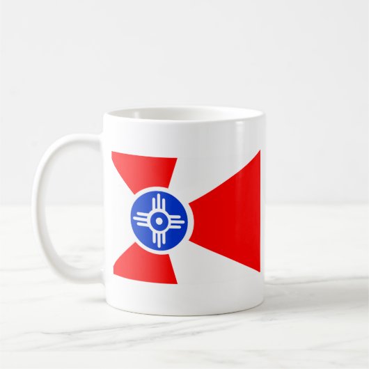 Flagge von Wichita Kansas Kaffeetasse (Links)