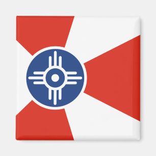 Flagge von Wichita (Kansas, USA) Magnet