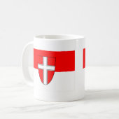 Flagge von Wien, Österreich Kaffeetasse (Vorderseite Links)