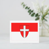 Flagge von Wien, Österreich Postkarte (Stehend Vorderseite)
