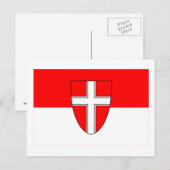 Flagge von Wien, Österreich Postkarte (Vorne/Hinten)