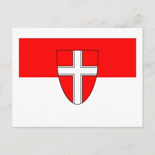 Flagge von Wien, Österreich Postkarte (Vorderseite)