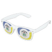 Flagge von Winnipeg, Manitoba Partybrille (Schrägansicht)