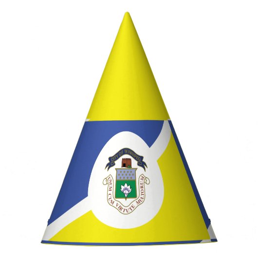 Flagge von Winnipeg, Manitoba  Partyhütchen (Vorderseite)