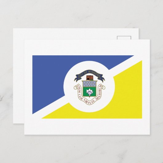 Flagge von Winnipeg, Postkarte von Manitoba (Vorne/Hinten)